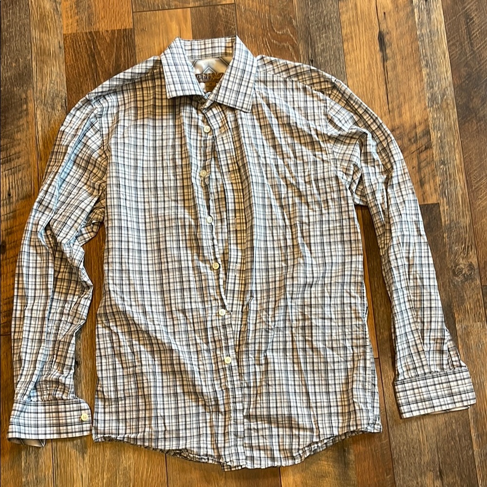 Blue Pronto Uomo Button Down Shirt - Men’s Medium